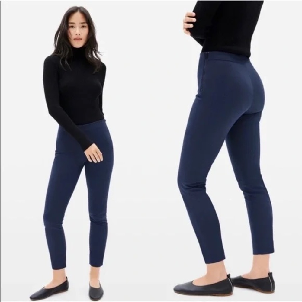 Everlane The Side-Zip Stretch Cotton Straight Leg Trouser Pant